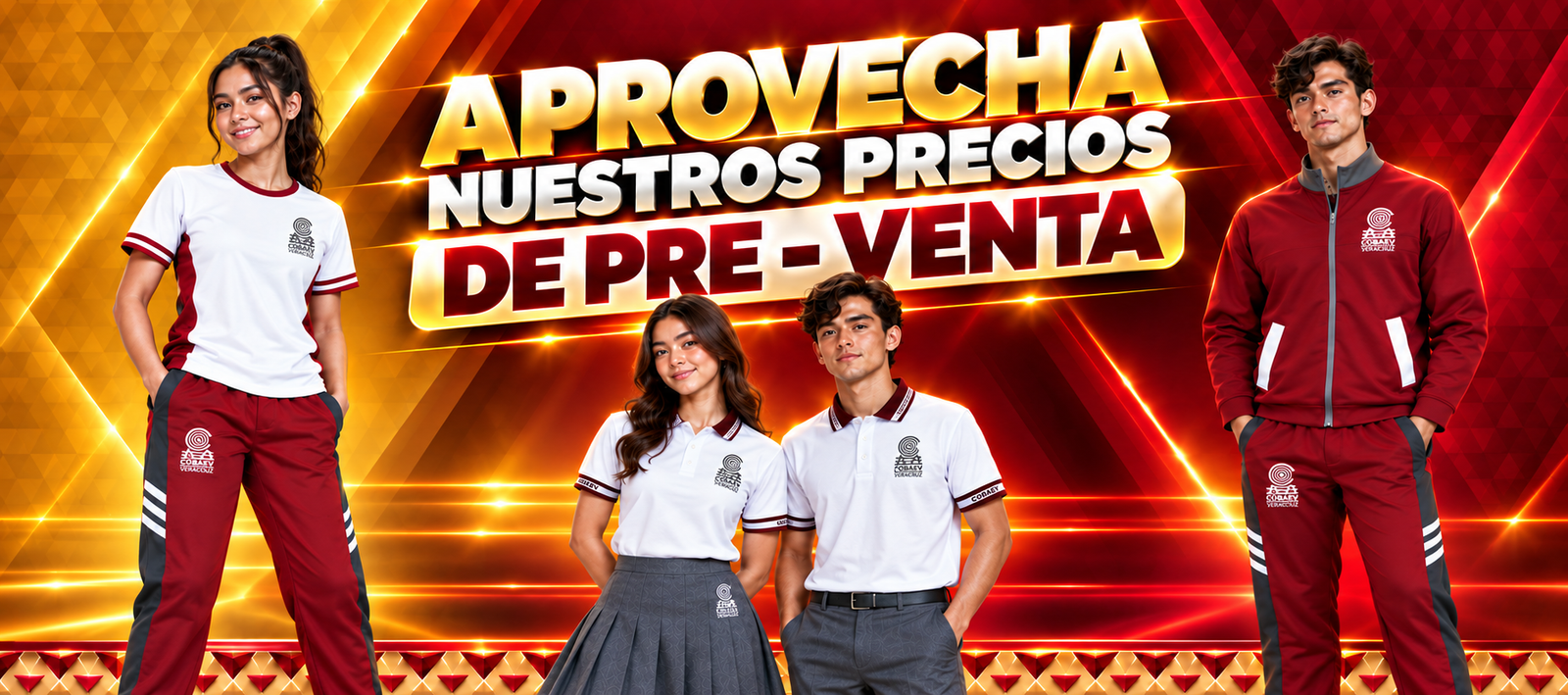 Preventa de uniformes COBAEV, colección escolar y deportiva